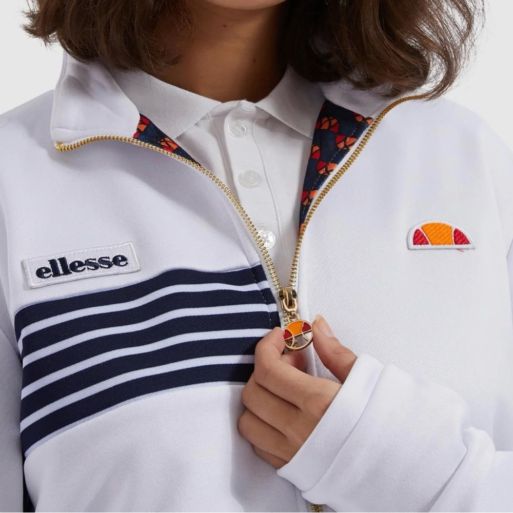 Ellesse Cecillo Retro Crop Track Jacket NWT - Picture 7 of 12